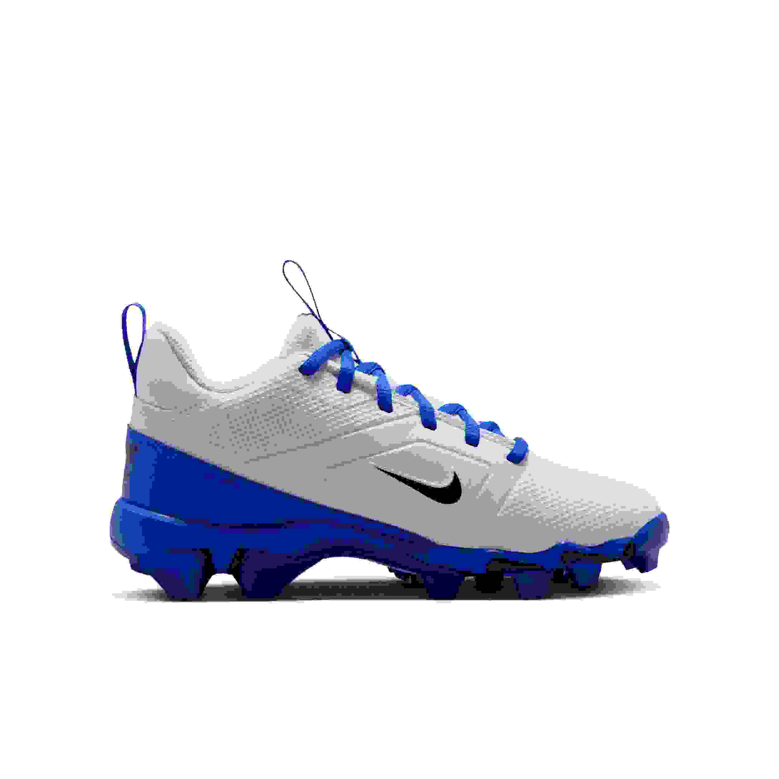 Nike Alpha Menace 4 Shark Grade School Boys' "White/Hyper Royal/Black" Football Cleat